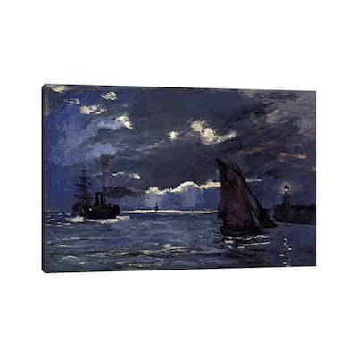 iCanvas "A Seascape, Shipping by Moonlight" by Claude Monet Canvas Print