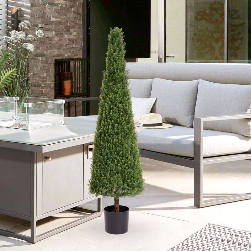 Tree Artificial Boxwood Topiary Tree Plant Potted Trees