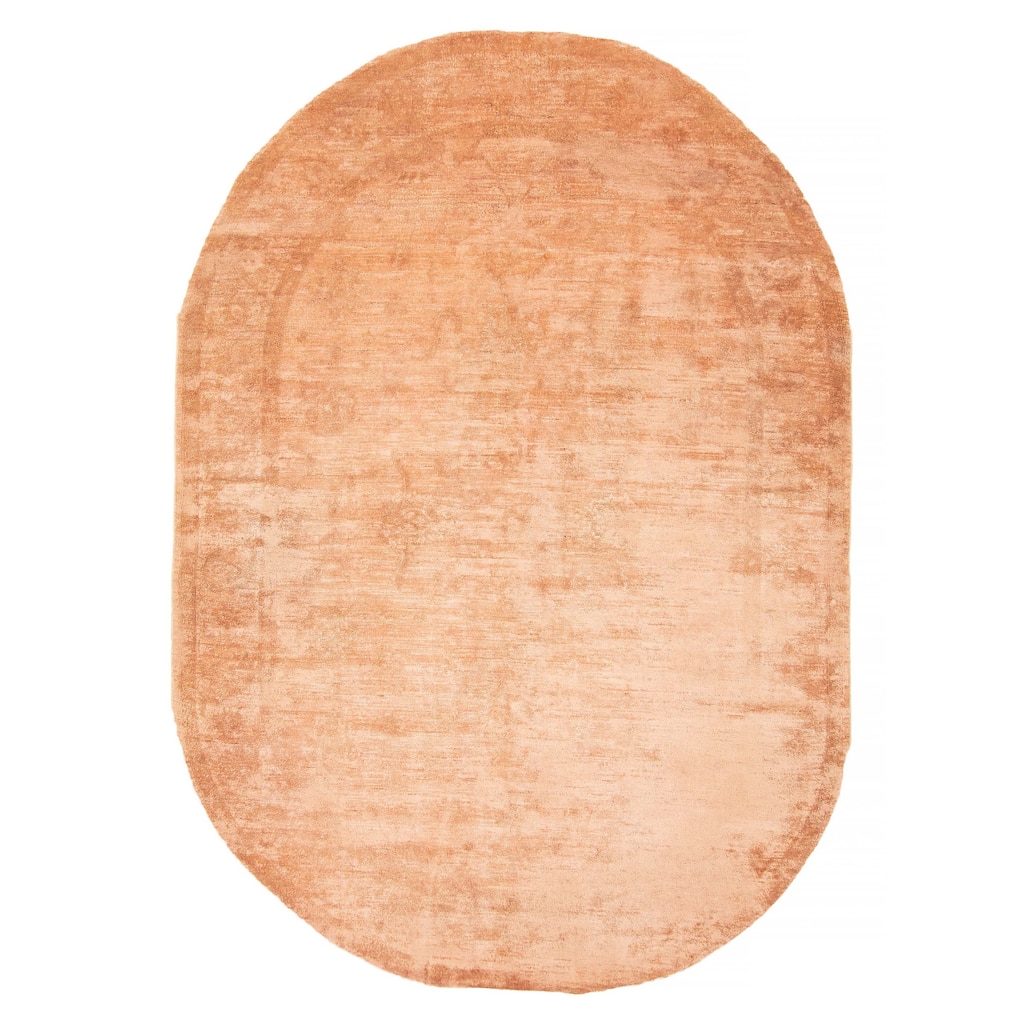ECARPETGALLERY Hand-knotted Vibrance Copper Wool Rug - 6'6 x 9'6