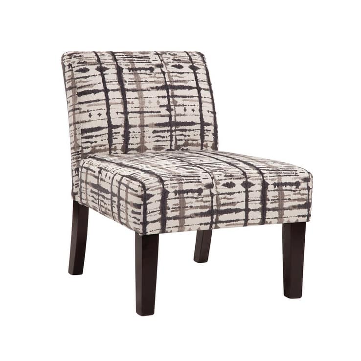 Avington Armless Slipper Accent Chair - Slate Grey Splatter