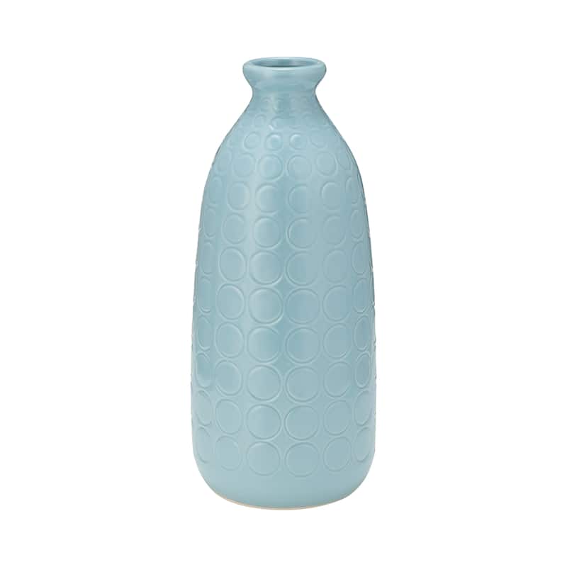 Sagebrook Home Elegant Ceramic Vase, Textured Finish, Home Decor Accent