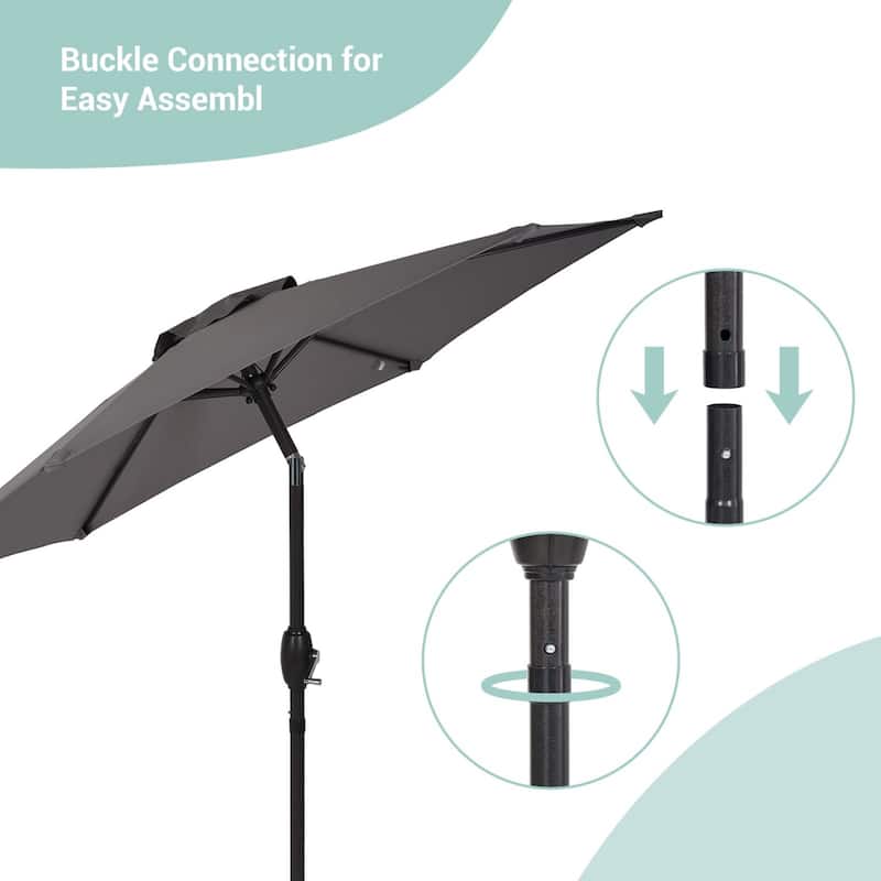 Bonosuki 7.5Ft Patio Market Umbrella Weather-Resistant Table Umbrella
