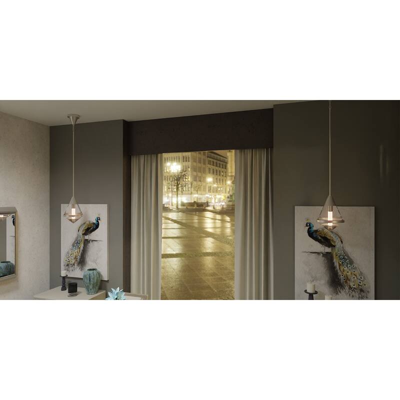 Hidalgo 1-Light Brushed Nickel Mini Pendant Light