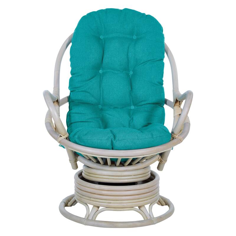 Rattan Swivel Rocker Chair