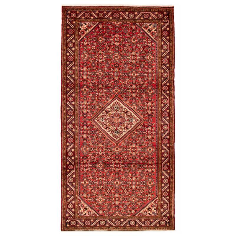 ECARPETGALLERY Hand-knotted Andelz Red Wool Rug - 5'2 x 10'6 - Red - 5'2 x 10'6