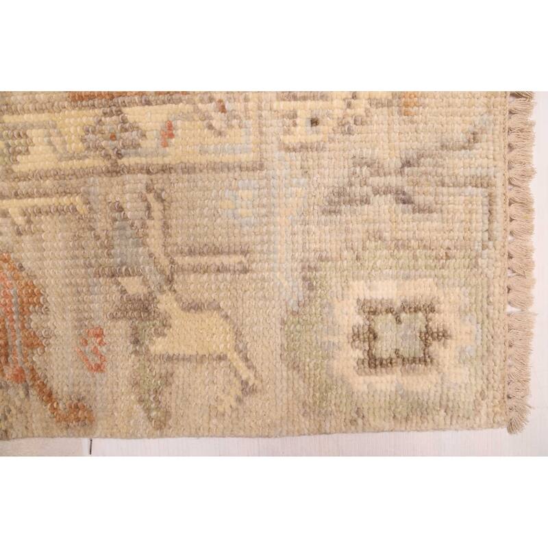 ECARPETGALLERY Hand-knotted Kavya Oushak Light Khaki Wool Rug - 6'0 x 8'11