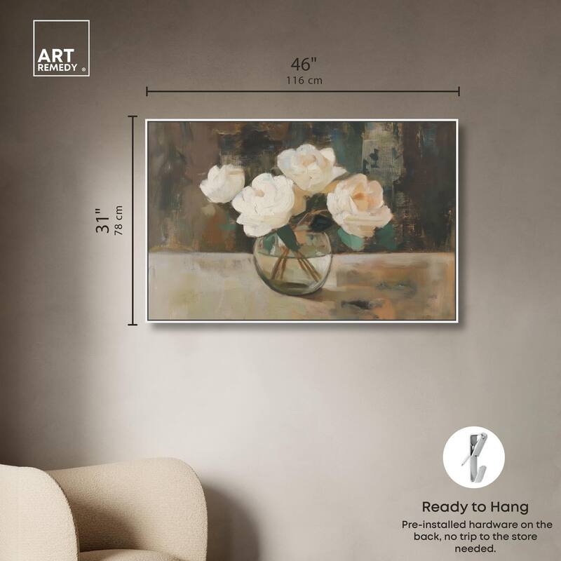 Creamy Cascade Cluster I Canvas by Art Remedy