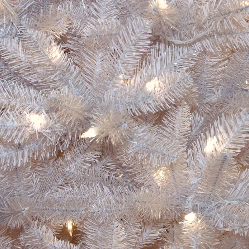 National Tree Company 6.5 ft. Dunhill White Fir Tree with Clear Lights - 6.5 Foot