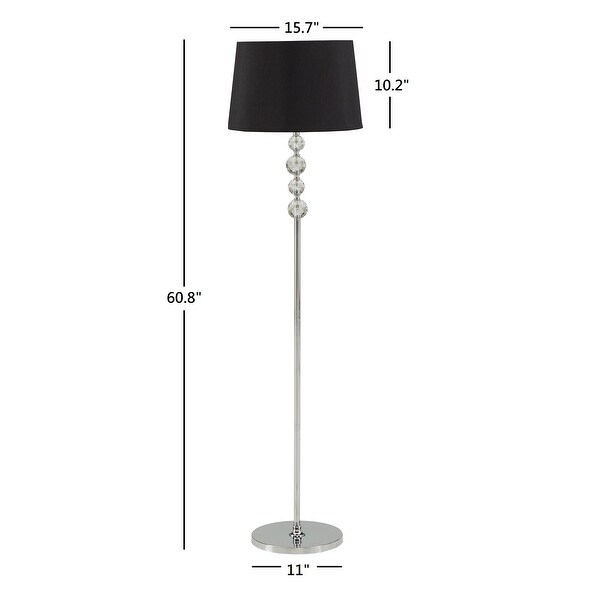 Quinn Black Shade 1-light Chrome Floor Lamp by iNSPIRE Q Modern