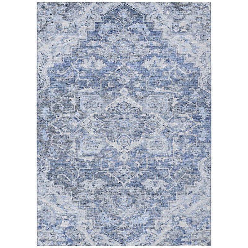 HomeRoots Oriental Traditional Rectangle Outdoor Rug