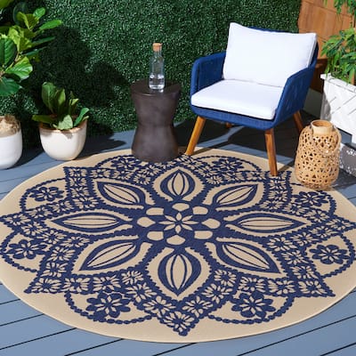 SAFAVIEH Courtyard Colette Waterproof Backyard Patio Rug