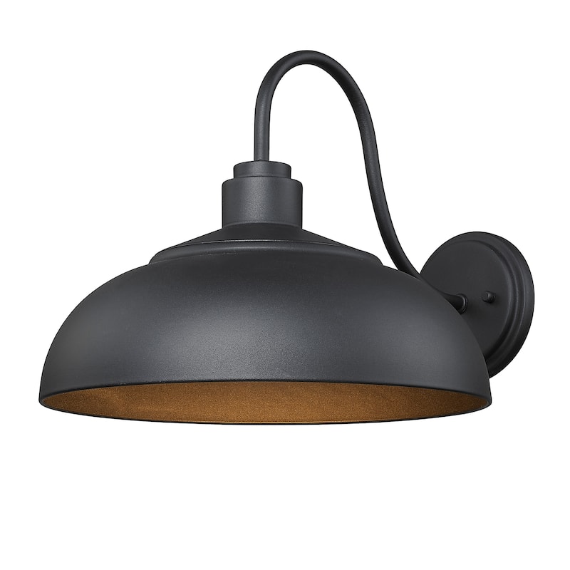 Levitt 13.63" Wide 1-Light Natural Black Outdoor Wall Light - Natural Black Shade