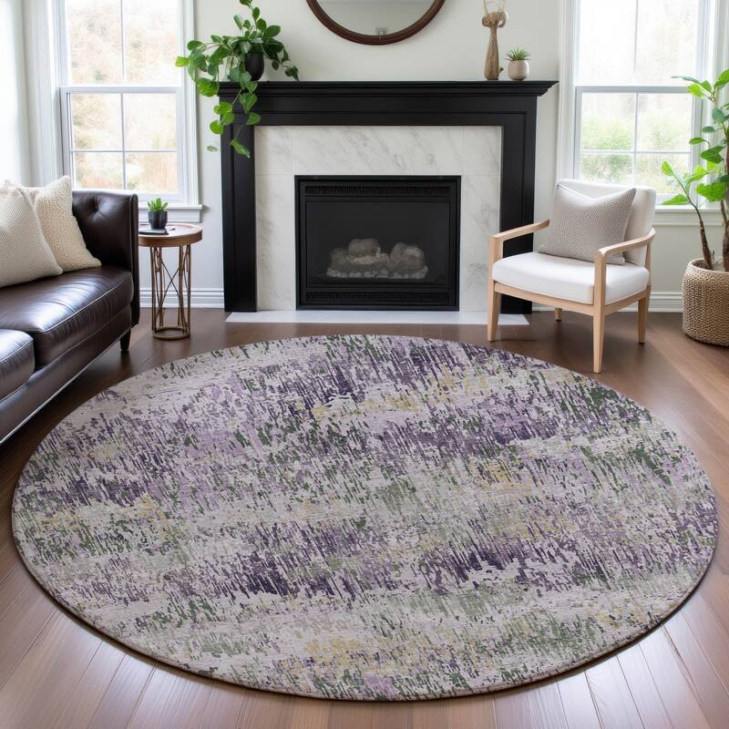 Premium Washable Super Soft Ombre Mayfield Rug - Lavender - 8' x 8'