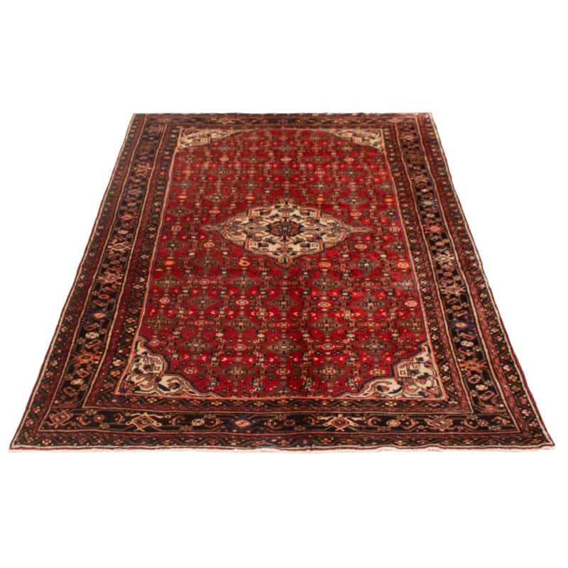 ECARPETGALLERY Hand-knotted Andelz Red Wool Rug - 6'6 x 10'2