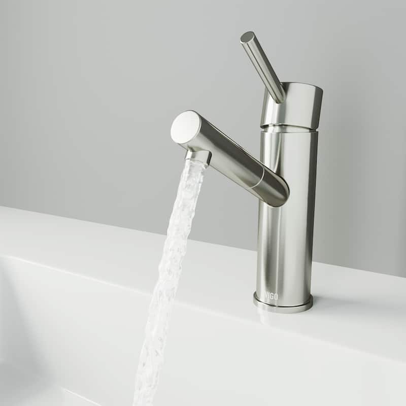 VIGO Noma 8" H Single Handle Single Hole Bathroom Faucet