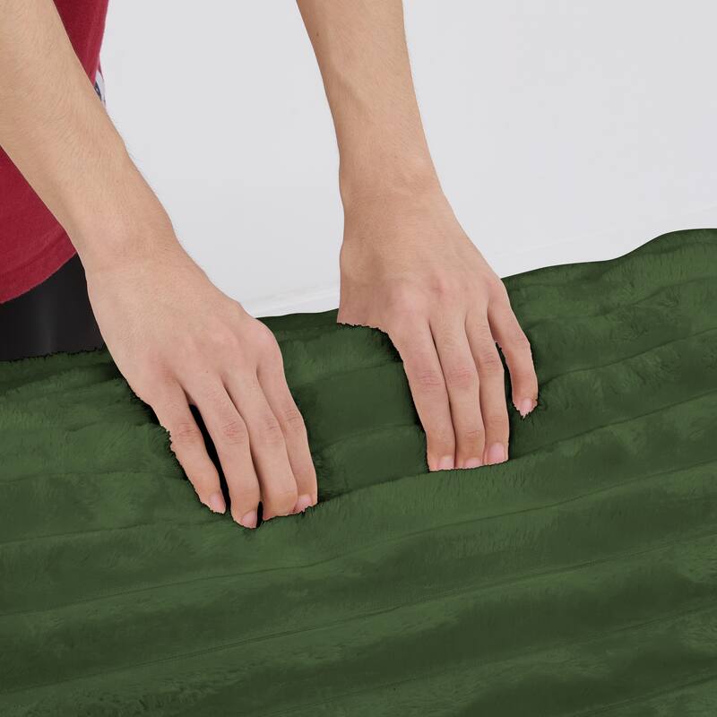 Roomfitters Living Room Compressed Chaise Lounge Foam Sofa Bed, Fluffy Corduroy Upholstered Cloud Couch with Deep Seat