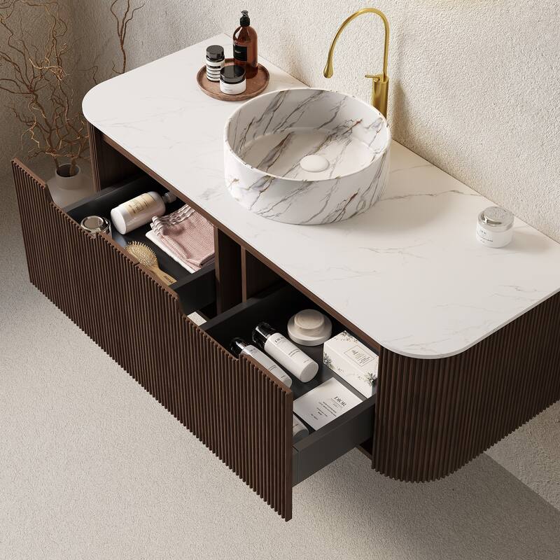 Wall Mounted Bathroom Vanity with Sink