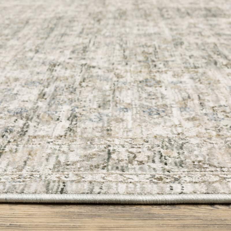 Amira Vintage Center Medallion Grey/ Beige Area Rug