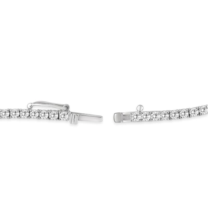 Certified 3.92Ct 25" Diamond Tennis Women's Necklkace White Gold Lab Grown