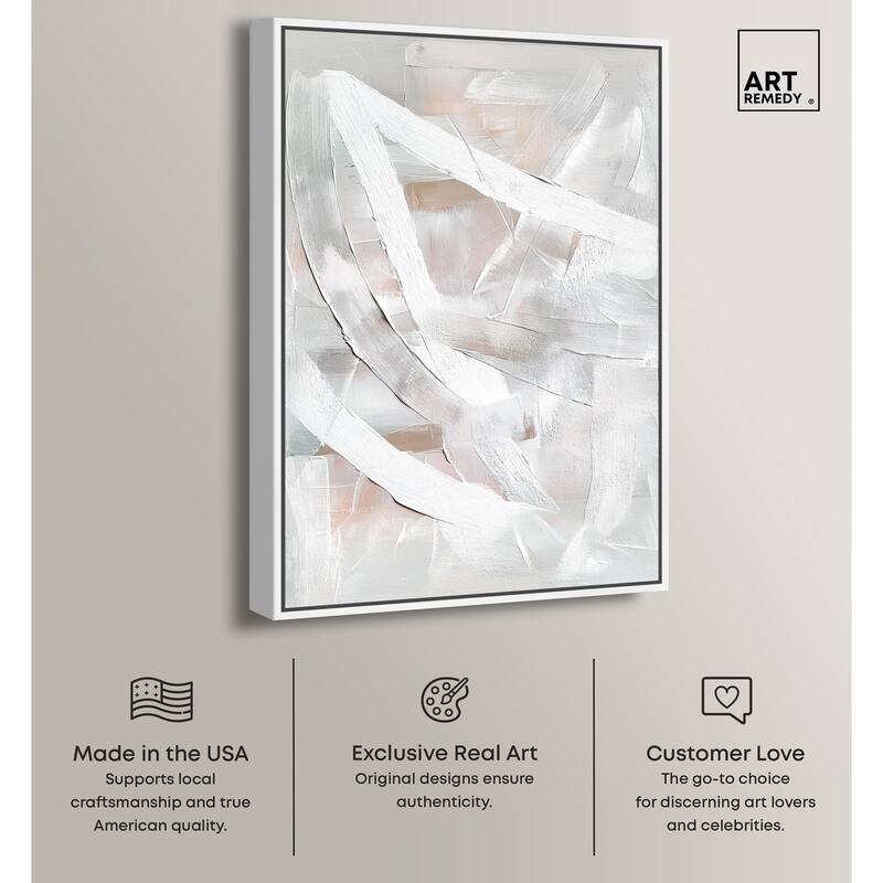 Thick White Texture I Canvas by Art Remedy