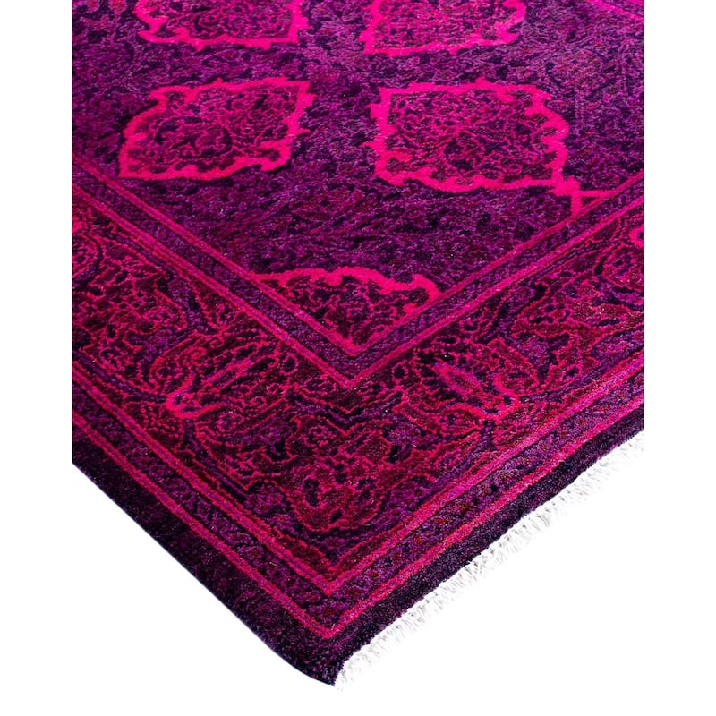 Contemporary Overdyed Wool Hand Knotted Runner - 2' 6" x 11' 10"