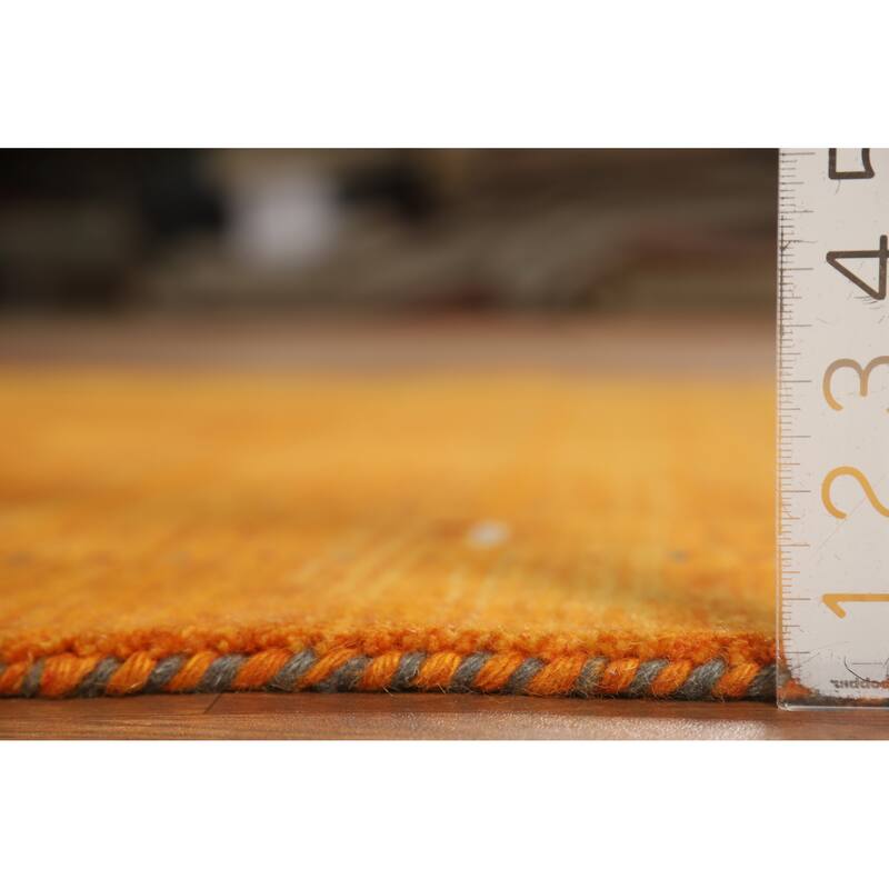 Hand Knotted Oriental 100% Wool Carpet Tribal Tribal Oranges & Rust Gabbeh Area Rug - 7' 6'' X 5' 1''