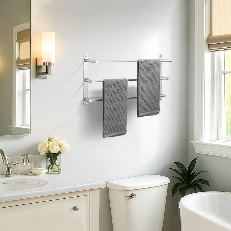 WOWOW Modern 3-Tier Wall Mounted Towel Rack
