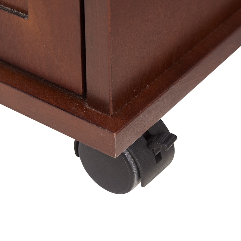 Traditional End Table with Charging Station and Storage, Ideal for Bedroom and Living Room