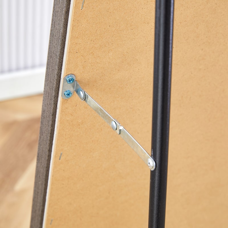 Roomfitters Full-Length Mirror with Black Solid Wood Frame, 71"x31.5" Floor Standing or Wall-Mounted Dressing Mirror