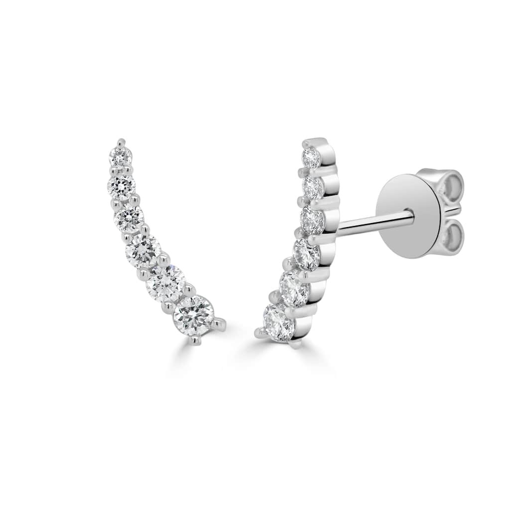 Joelle Collection Diamond Earrings 14K Gold Ear Climber