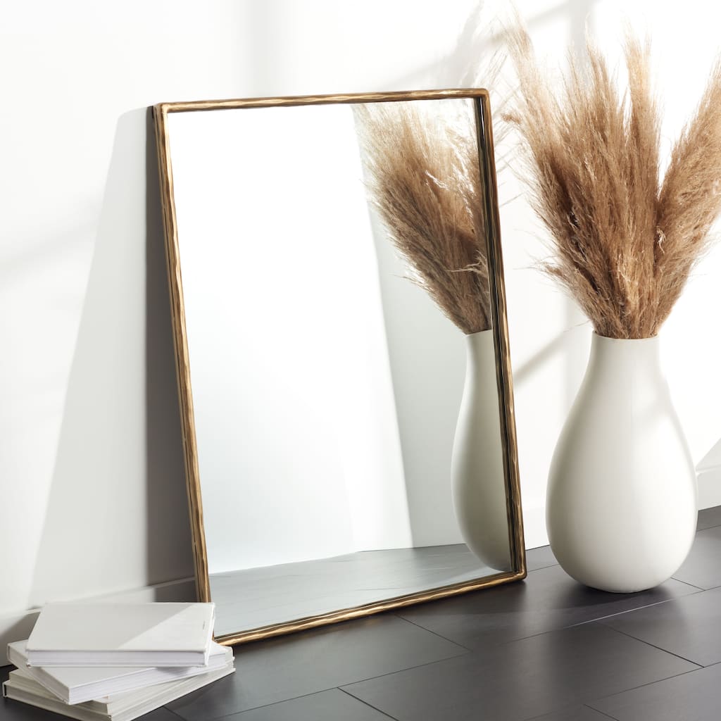 SAFAVIEH Couture Donka 30-inch Small Rectangle Metal Mirror - 30 In W x 2 In D x 40 In H - 30Wx2Dx40H