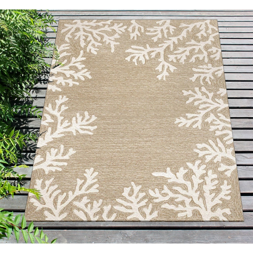 Liora Manne Capri Coral Border Indoor/Outdoor Rug