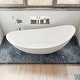 preview thumbnail 2 of 6, ALFI brand AB9951 73" White Solid Surface Smooth Resin Soaking Slipper Bathtub