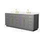 Option Dark Gray / White Quartz Top / Brushed Gold