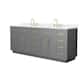 Option Dark Gray / White Quartz Top / Brushed Gold