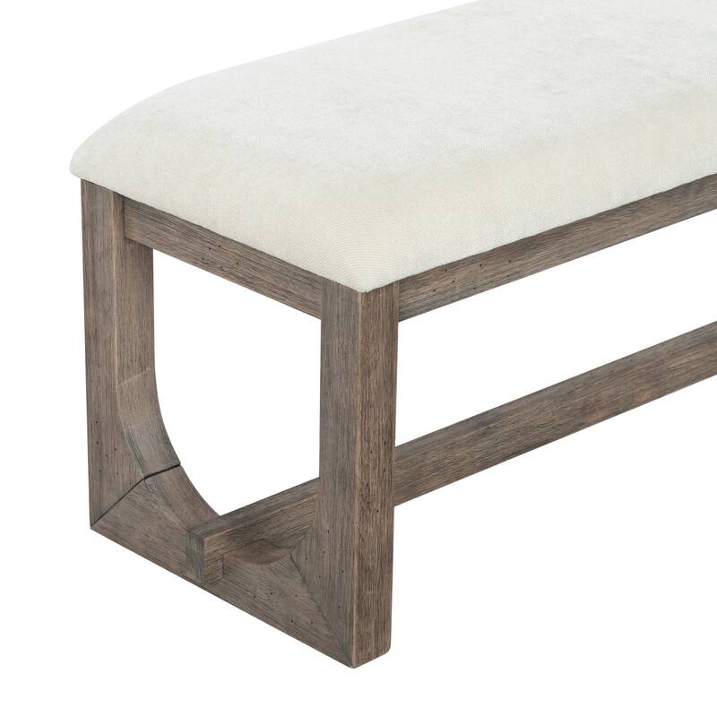 SAFAVIEH Couture Doriella Wood Bench - 51"W x 16"D x 18"H