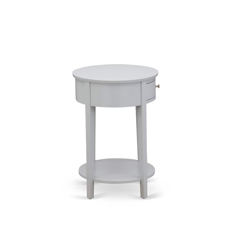 East West Furniture Mid Century Modern Nightstand with 1 Wood Drawer, Stable and Sturdy Constructed -(Finish Option)