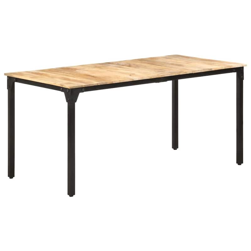 vidaXL Dining Table 63"x31.5"x29.9" Rough Mango Wood
