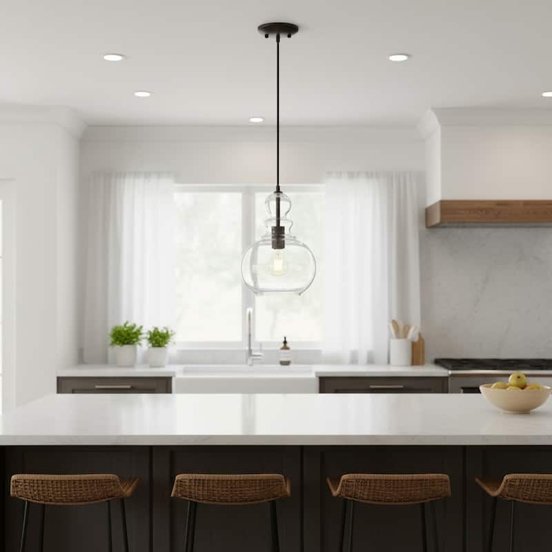 1 Light Pendant with clear glass