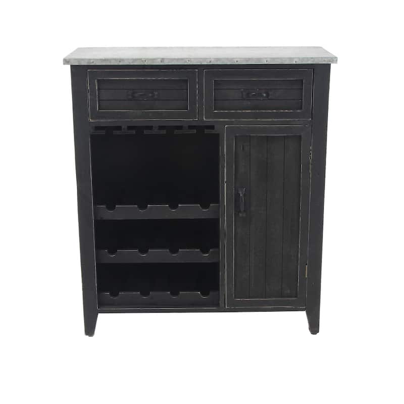 Wood Standing Wine Rack - Black - Roche River Decor