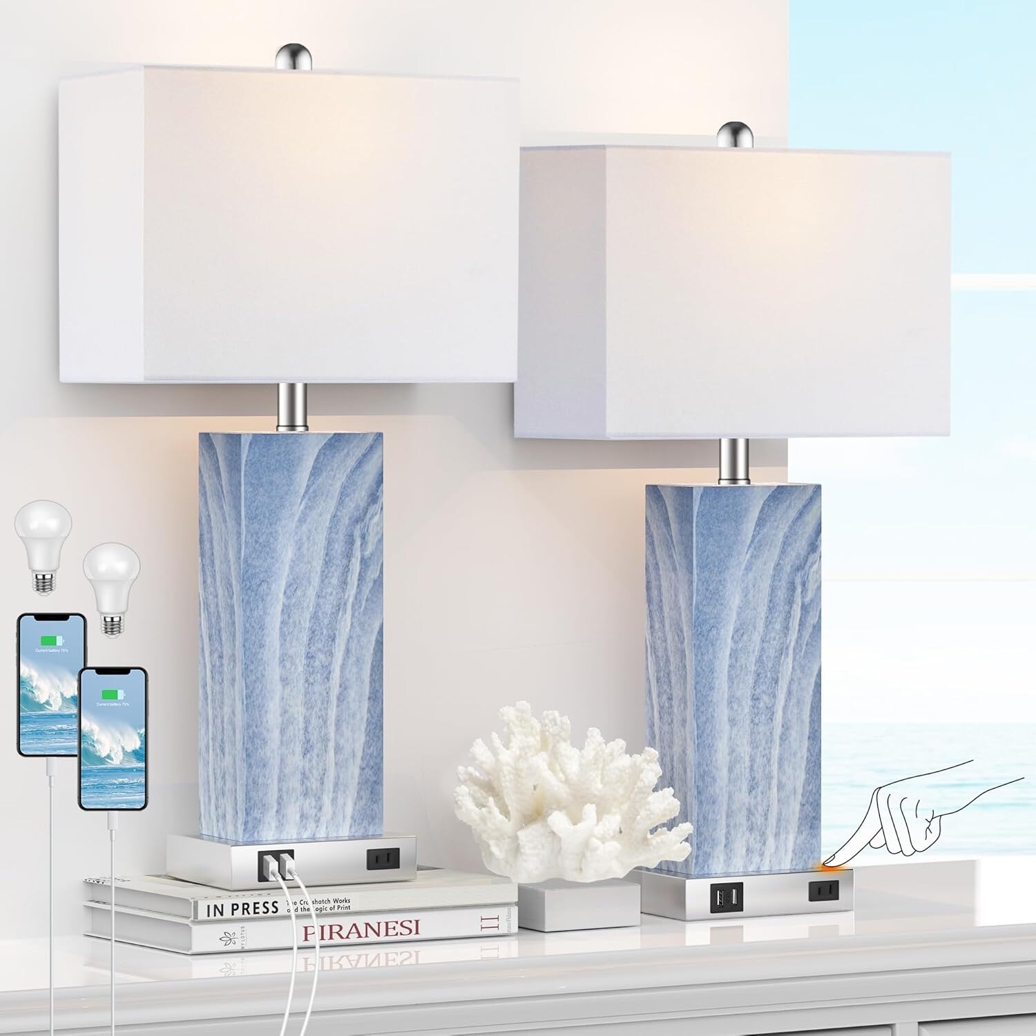 Contemporary side table lamps outlet