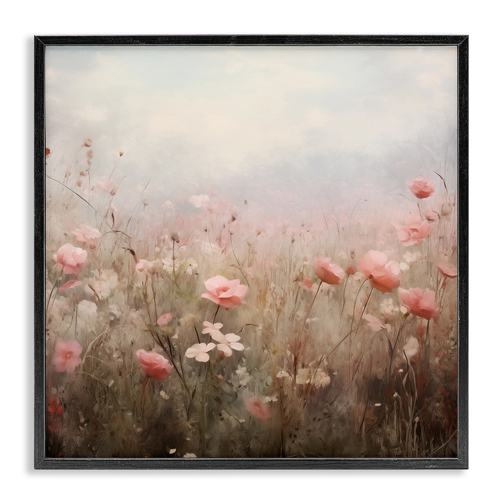 Stupell Blooming Pink Meadow Flowers Framed Giclee Art Design By Arlington Prints