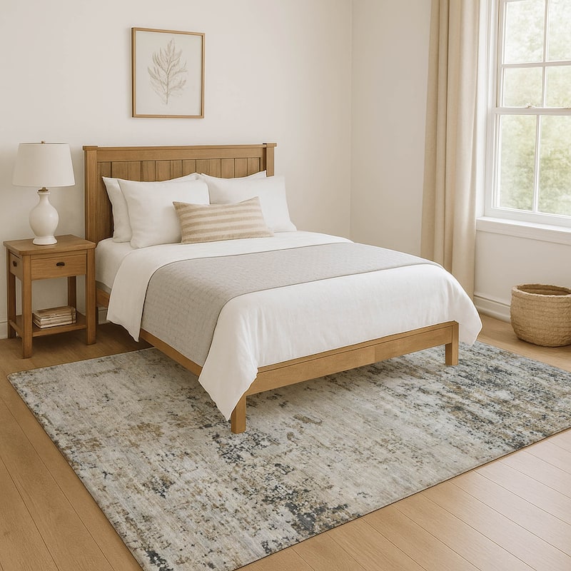 Premium Washable Super Soft Solid Abstract Mayfield Rug