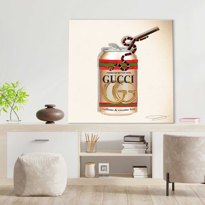 "Things Go Better With Gucci" by Jodi Print on Canvas