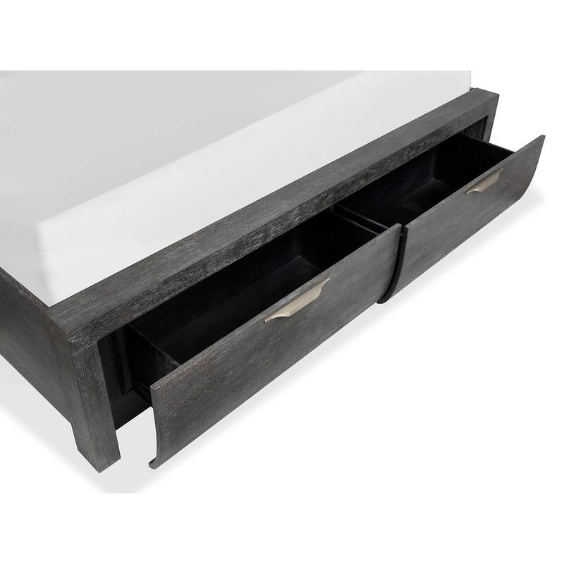 Magnussen Home Kinsley Black Heron Panel Storage Bed