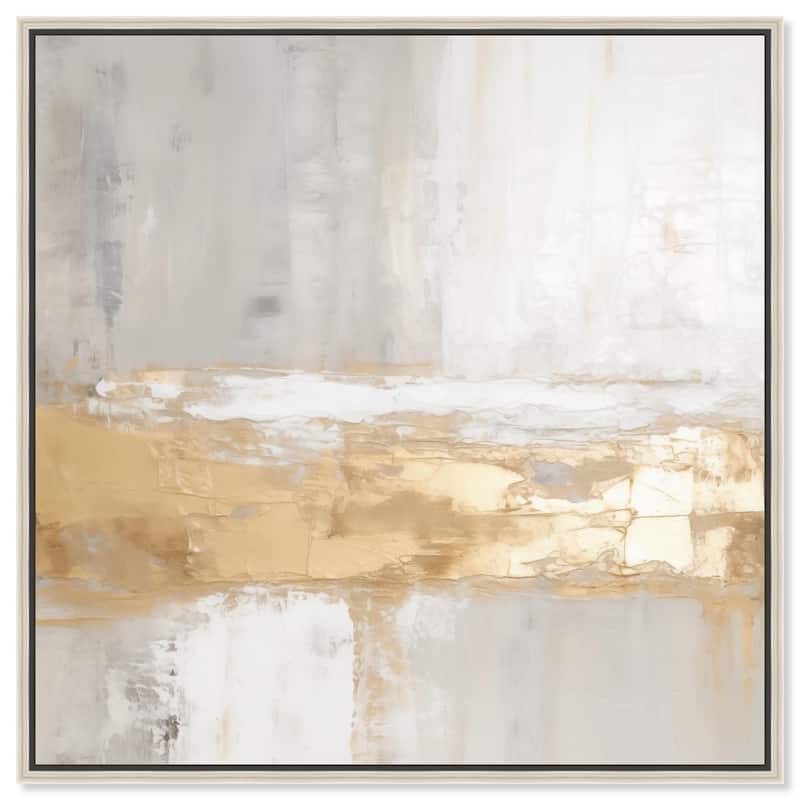 Melted Goldscape III Canvas by Art Remedy - Silver - 16" x 16"