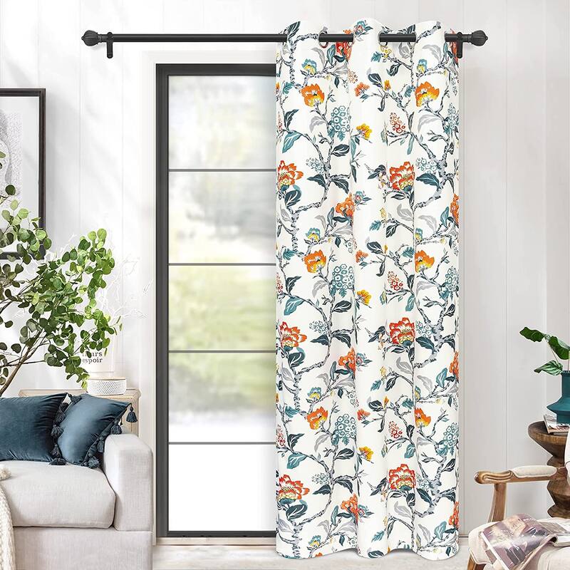 Porch & Den Navarre Botanical Blackout Curtain Panel Pair