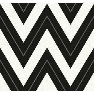 Seabrook Designs Simonette Chevron Faux Unpasted Wallpaper