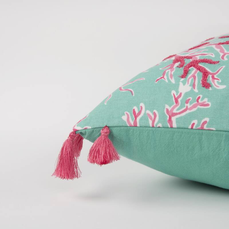 Simply Southern Print with Embroidery Cotton Throw Pillow