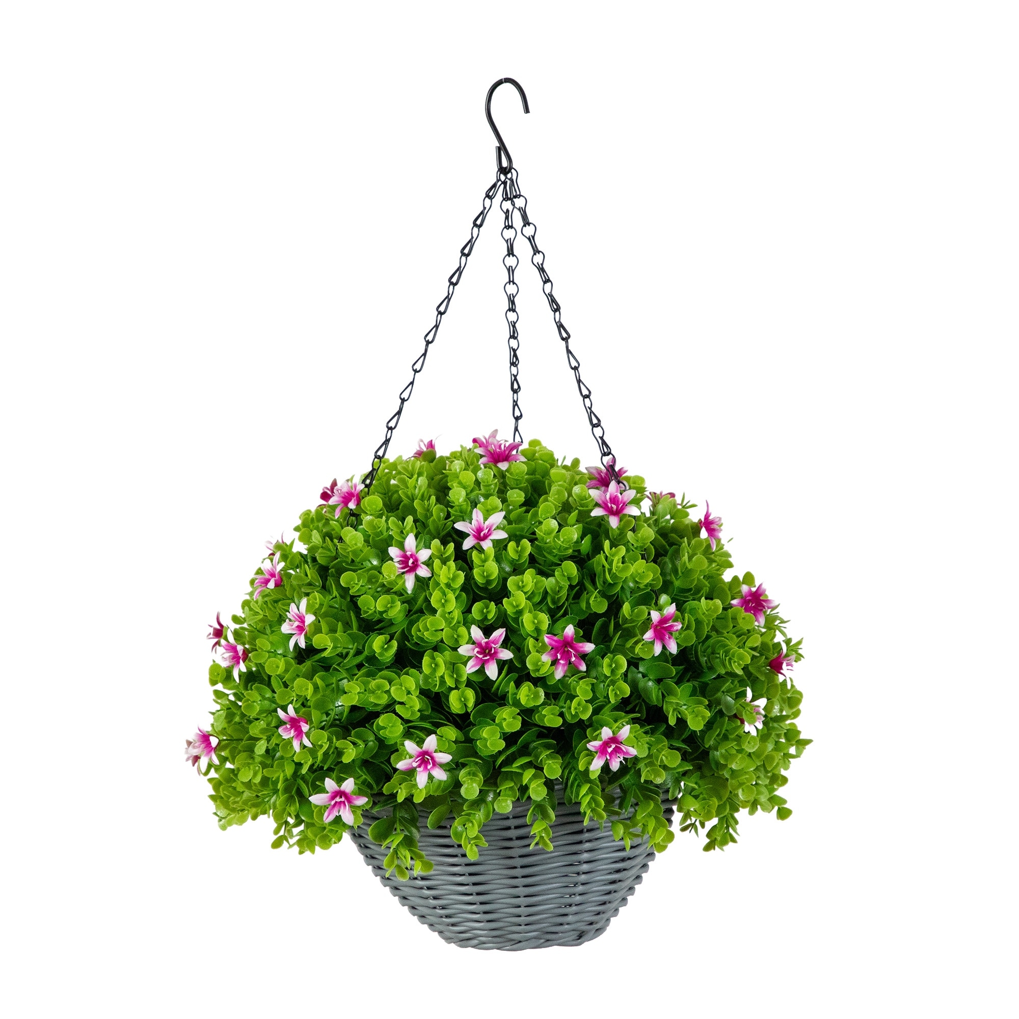 21-in UV Resistant Lily and Eucalyptus Hanging Basket (Indoor/Outdoor)